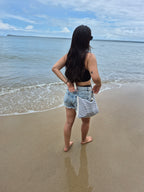 Mini Tote de Tela Reciclada - Rayas | Raiz Looma