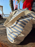 Mini Tote de Tela Reciclada - Rayas | Raiz Looma