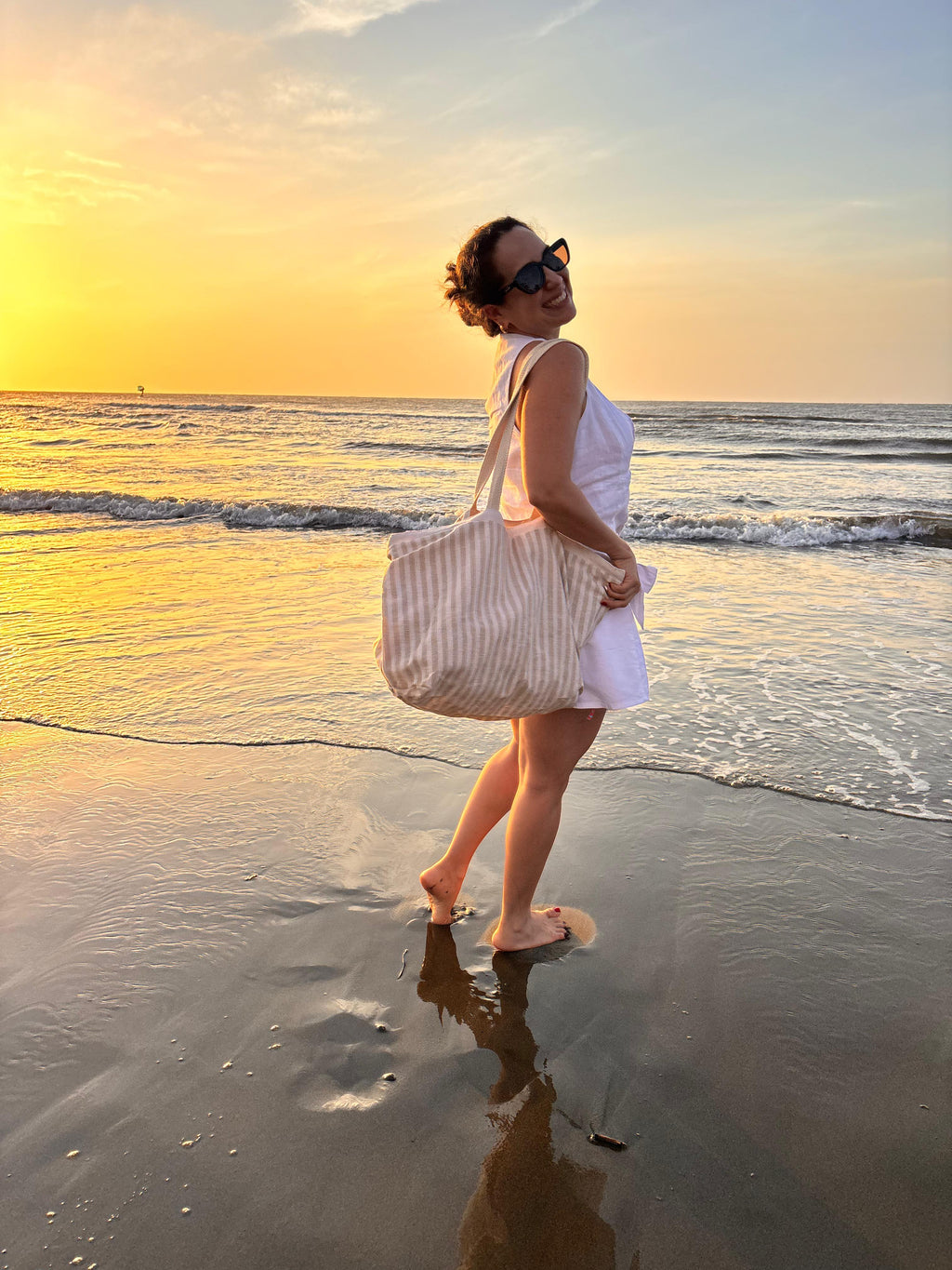 Tote Playero Inicios - Crema | Raiz Looma